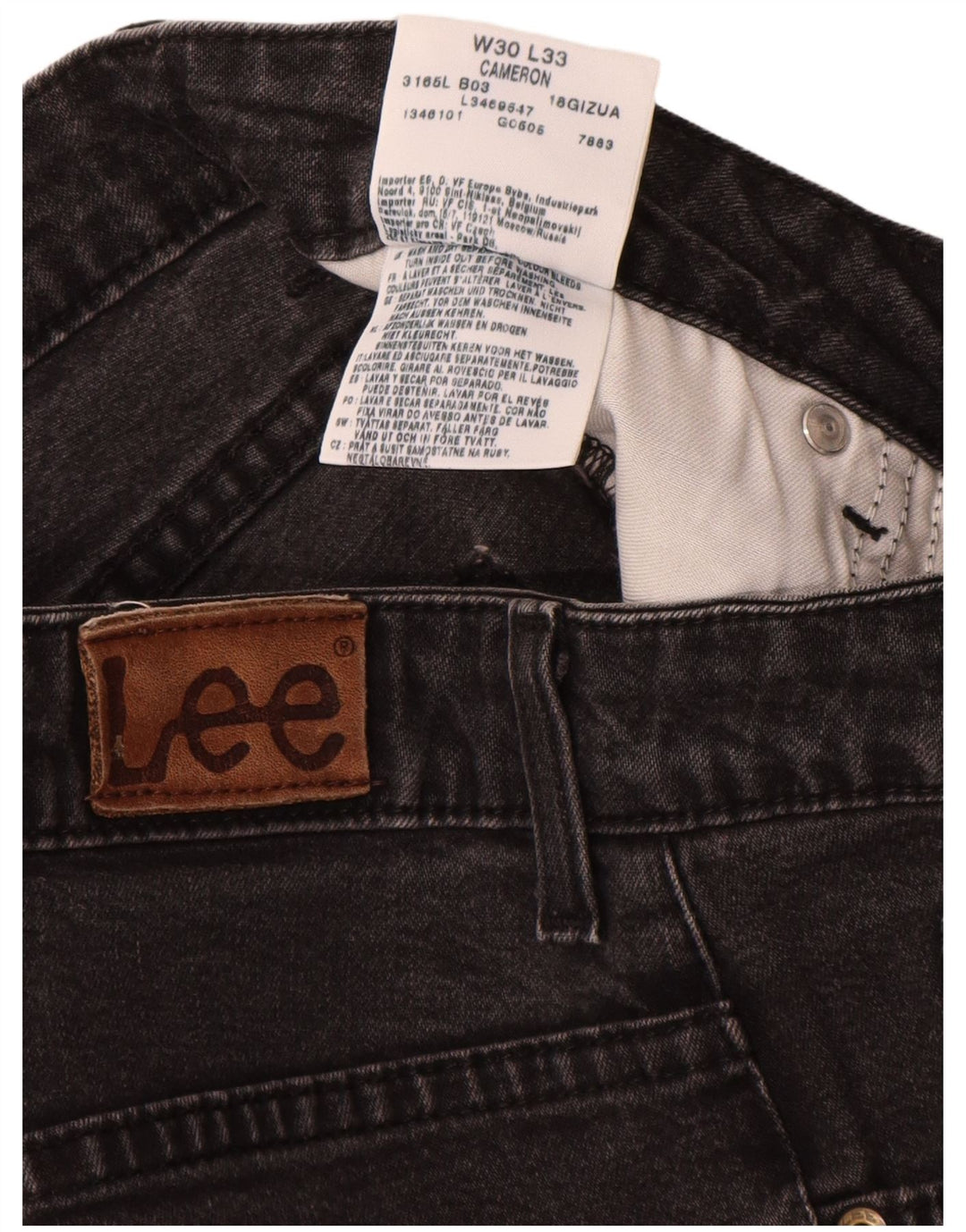 Lee Dame Cameron Straight Jeans W30 L28 Sort Bomuld