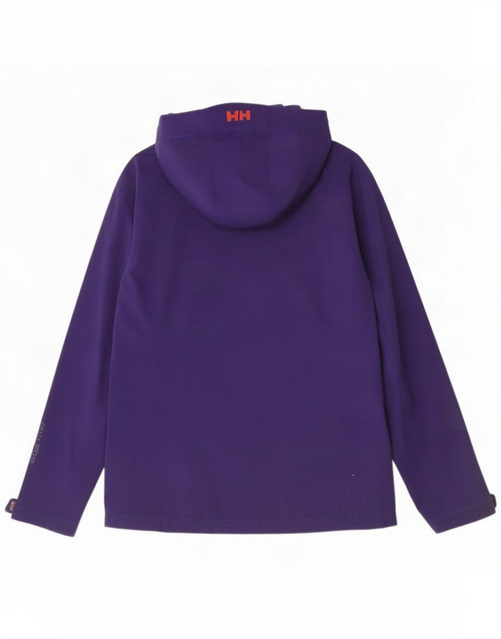 Helly Hansen Dame Regnjakke med hætte UK 14 Medium Lilla Polyester