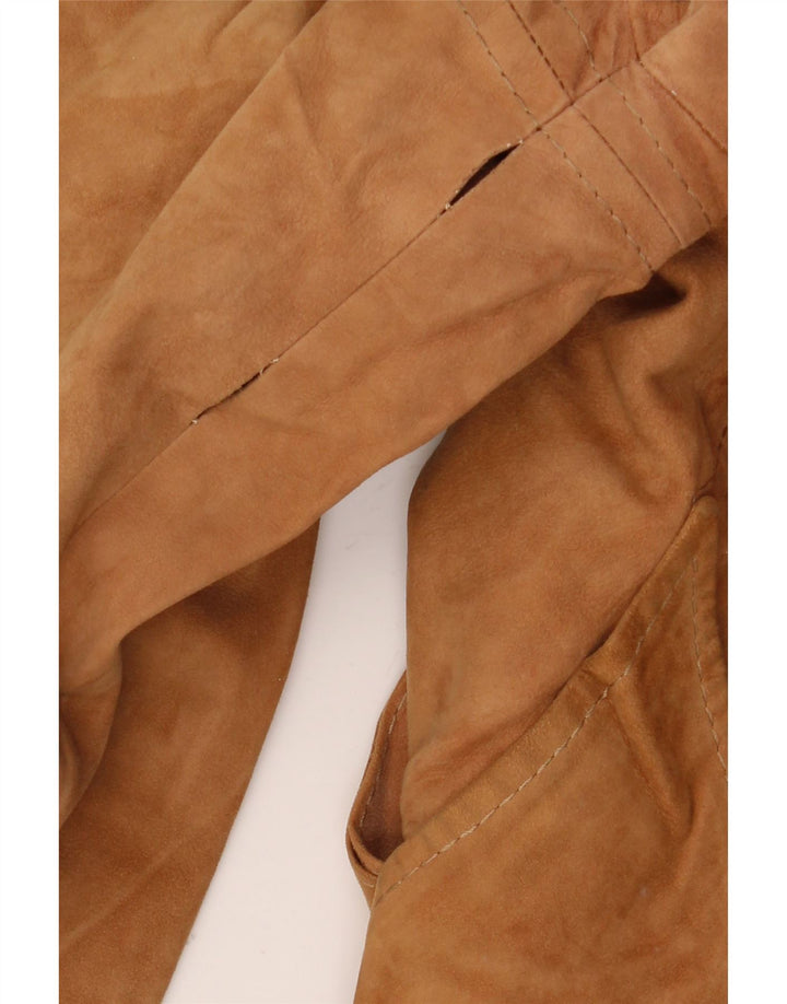 Vintage dame militær ruskindsjakke IT 48 XL Brun