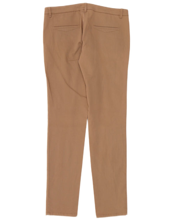 Massimo Dutti Dame Slim Chino Bukser EU 38 Small W28 L32 Beige Bomuld