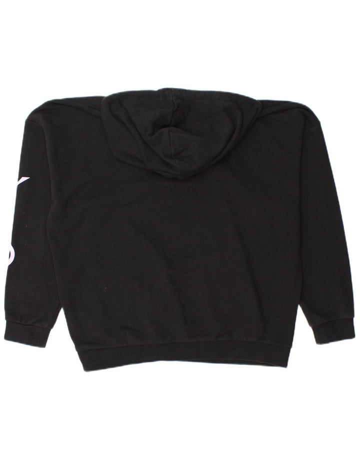Puma Dame Grafisk Oversized Hoodie Jumper UK 10 Small Black Bomuld