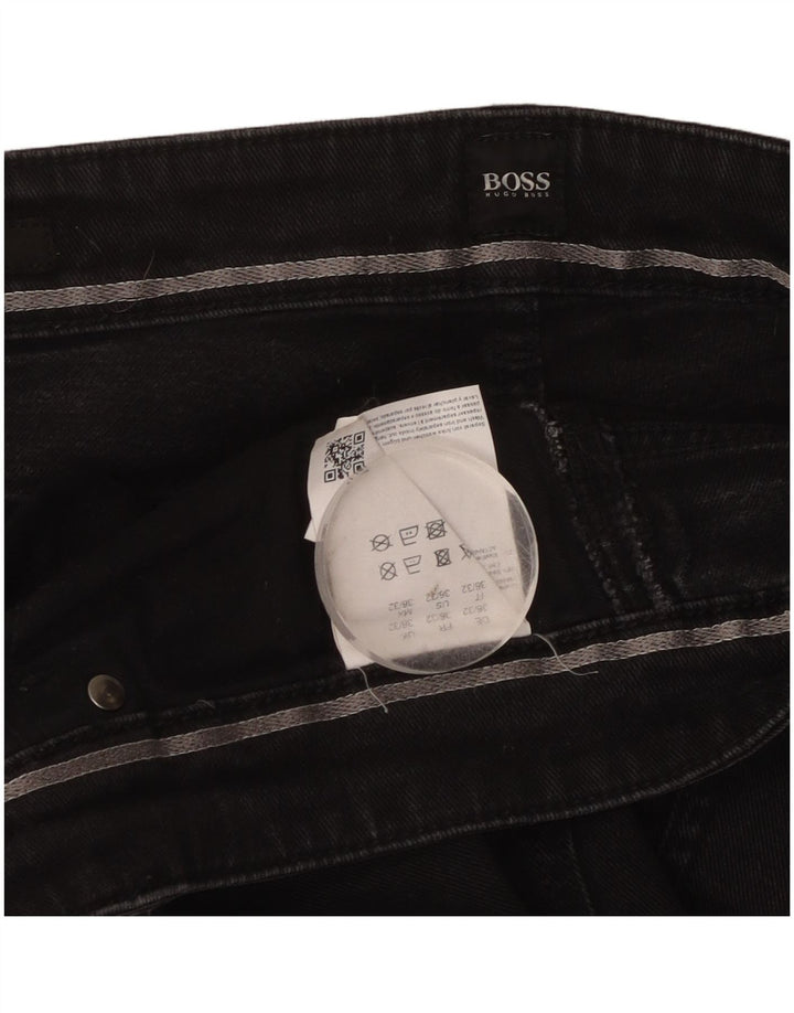 Hugo Boss Herre Slim Jeans W36 L32 Sort Bomuld