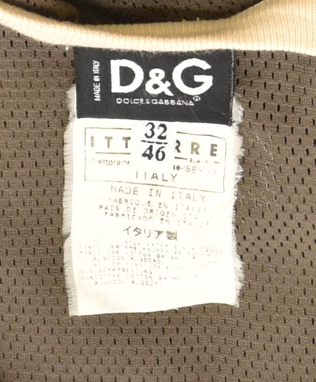 DOLCE & GABBANA Dame Slim Fit Vest Top IT 46 Large Khaki Polyester