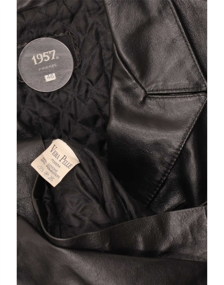 Vintage læderfrakke til kvinder IT 46 Large Black