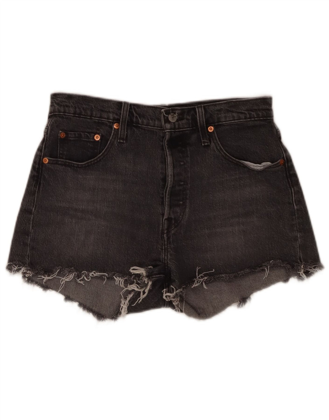 LEVI'S Womens 501 Denim Shorts W29 Medium Grey Cotton