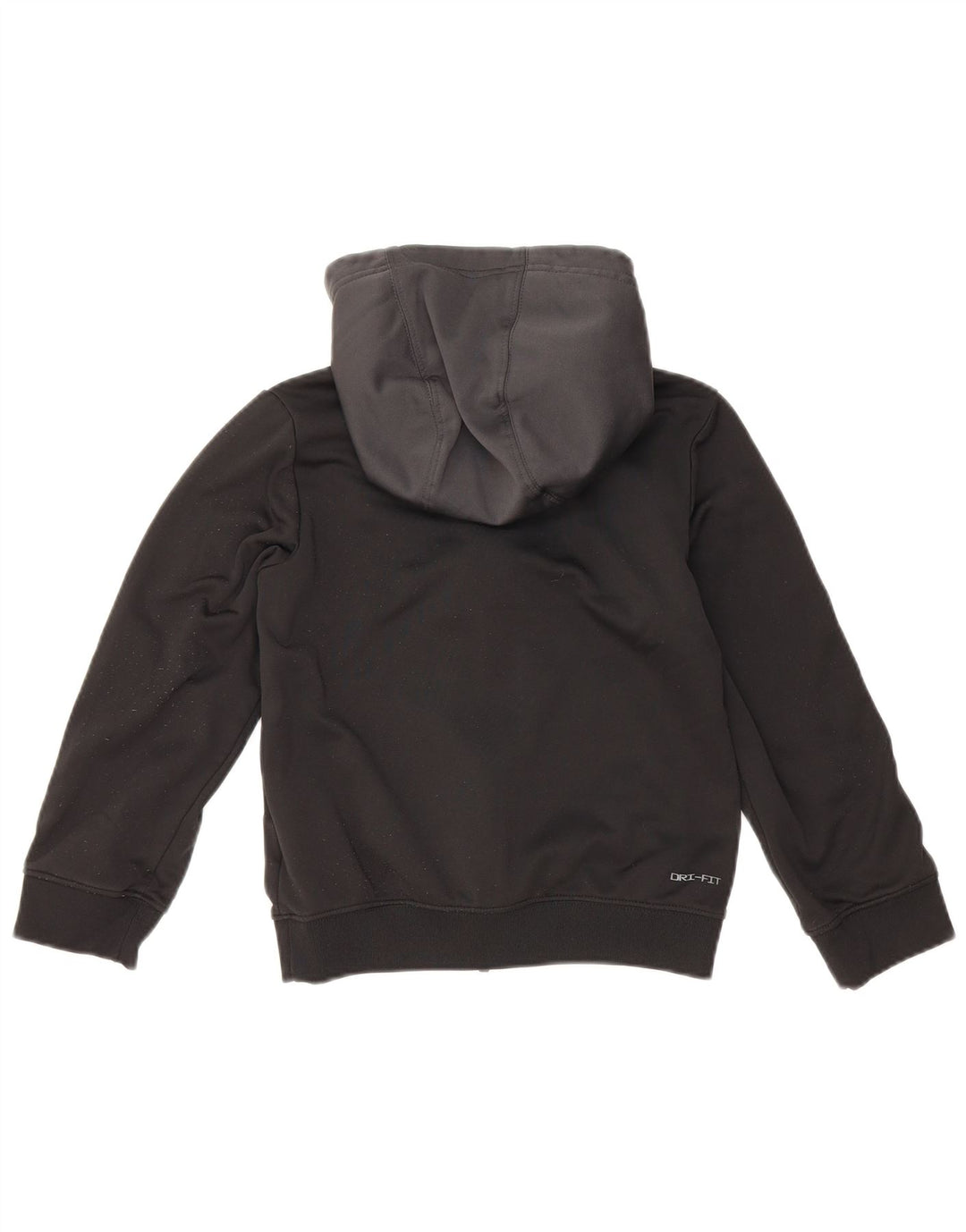 NIKE Dri Fit grafisk hættetrøje til drenge 8-9 år Small Black Colourblock