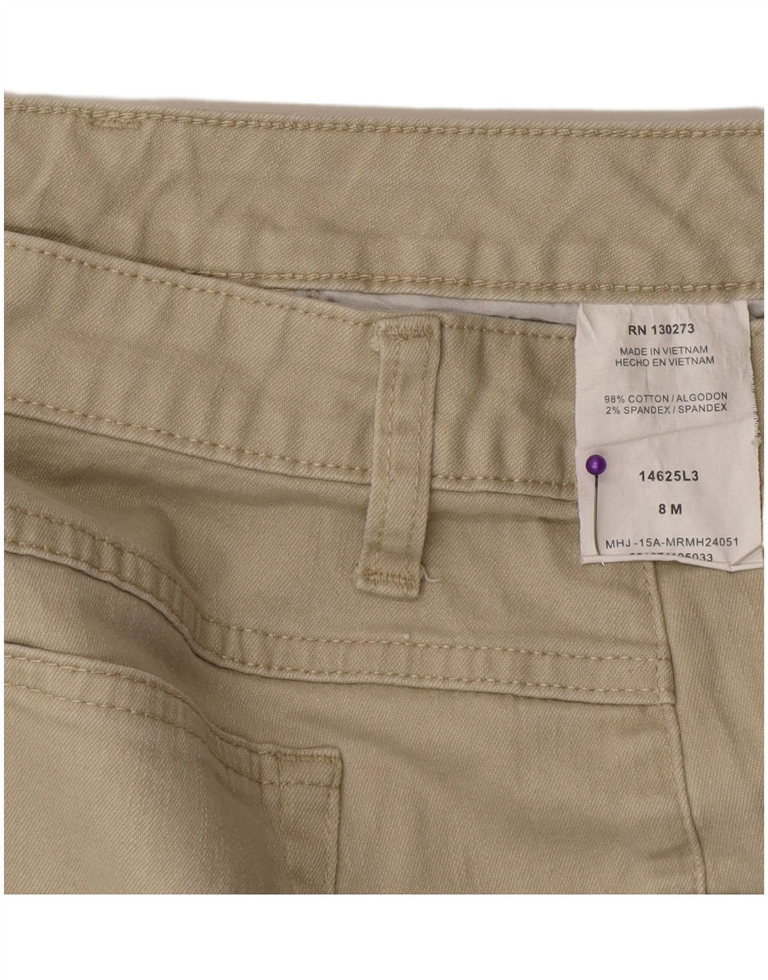 Lee Womens Riders Casual Shorts US 8 Medium W30 Beige Bomuld