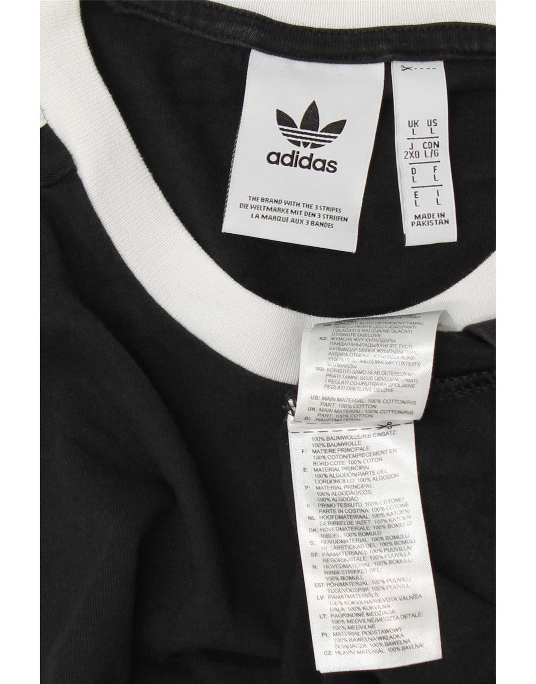 Adidas Herre T-Shirt Top Stor Sort Bomuld