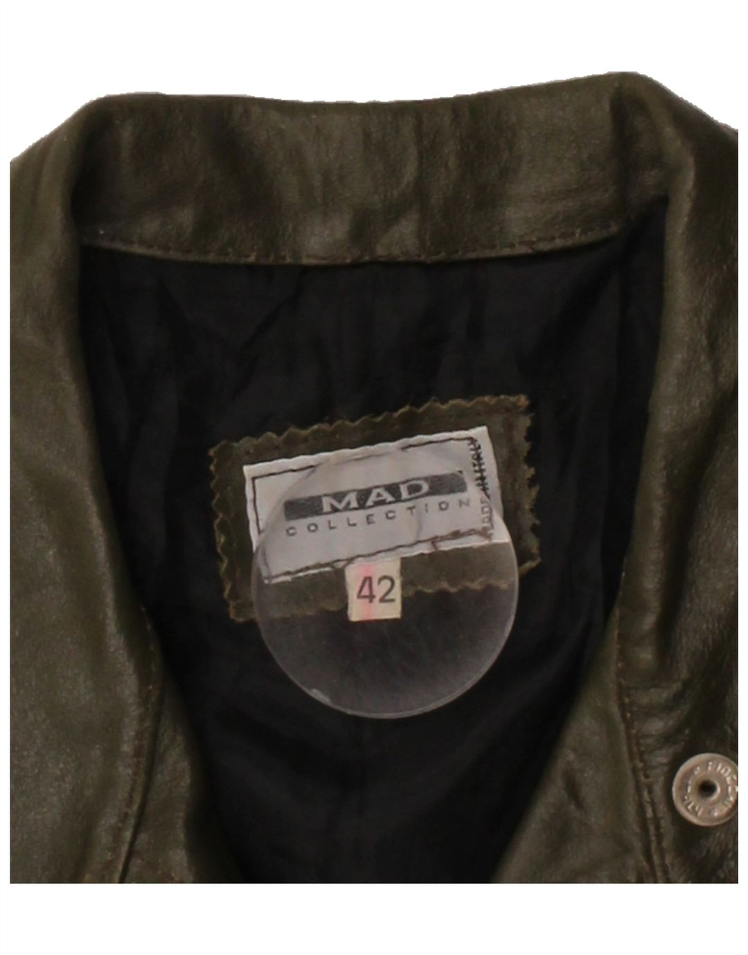VINTAGE Womens Leather Jacket IT 42 Medium Green Leather Vintage Vintage and Second-Hand Vintage from Messina Hembry 