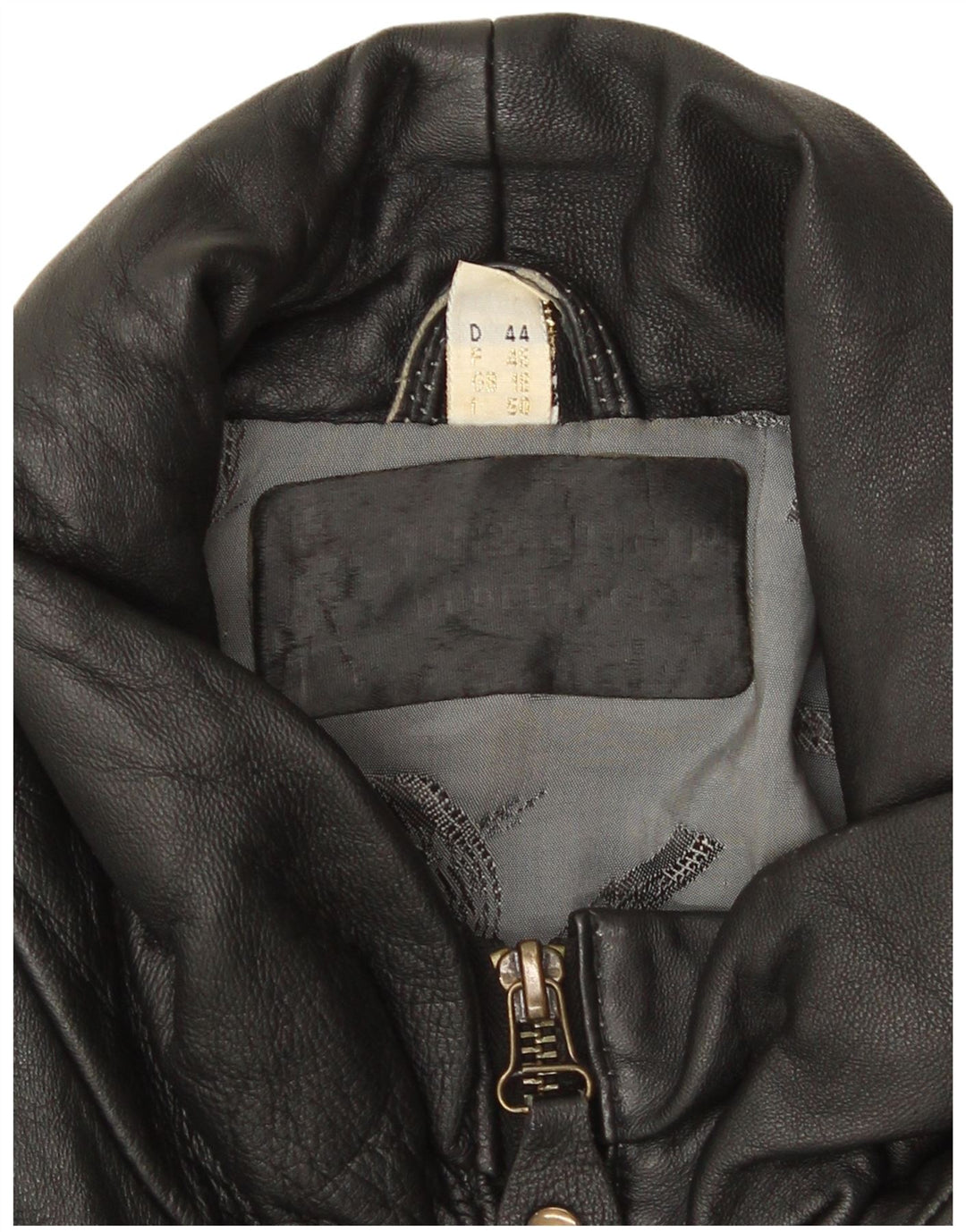 Vintage kvinders oversize læderjakke UK 18 XL sort læder