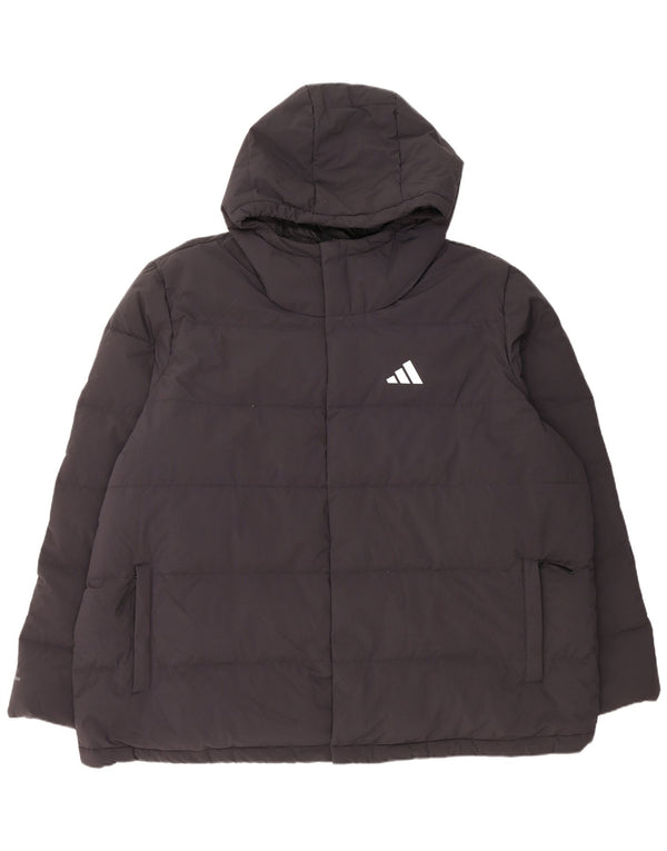 Adidas Herre hættepolstret jakke UK 46 3XL Sort Polyester