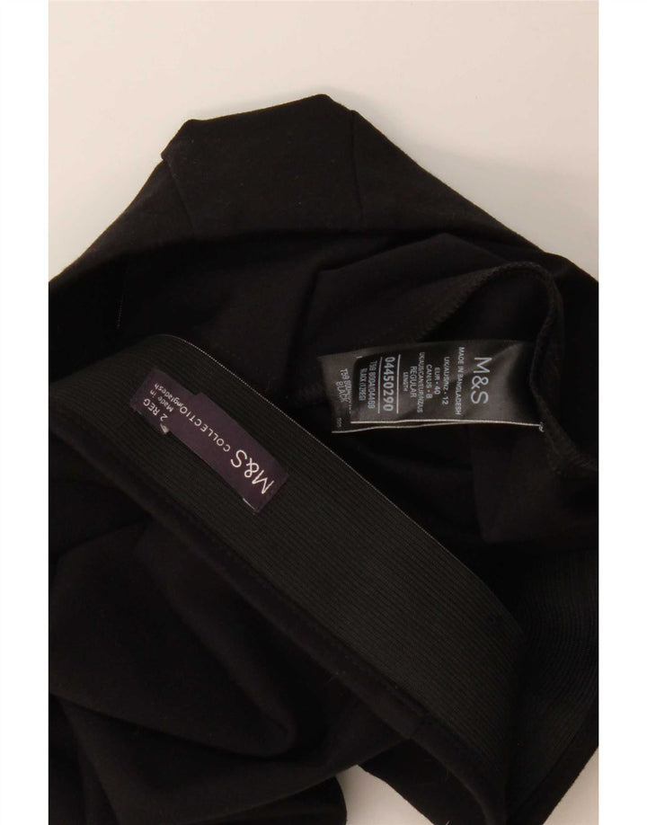 Marks & Spencer Mininederdel til kvinder UK 12 Medium W30 Sort Viscose