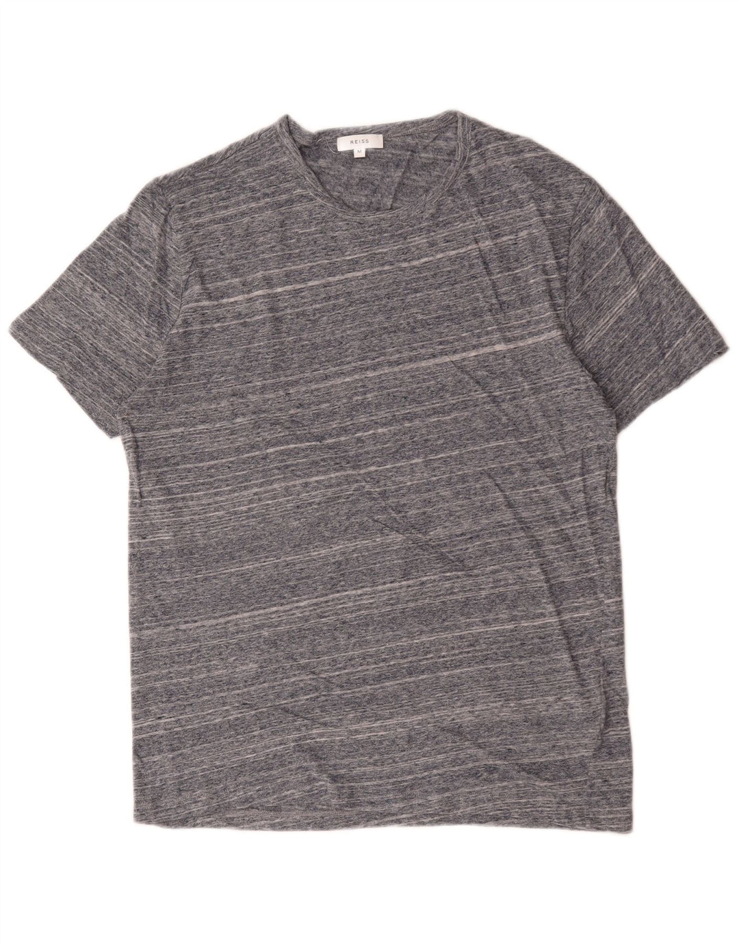 Reiss herre T-shirt top mellemgrå stribet bomuld