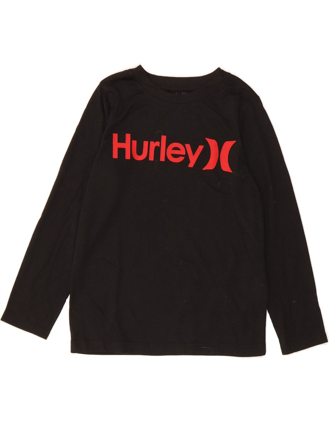 HURLEY Boys Graphic Top Long Sleeve 7-8 Years Black Polyester Vintage Hurley and Second-Hand Hurley from Messina Hembry 