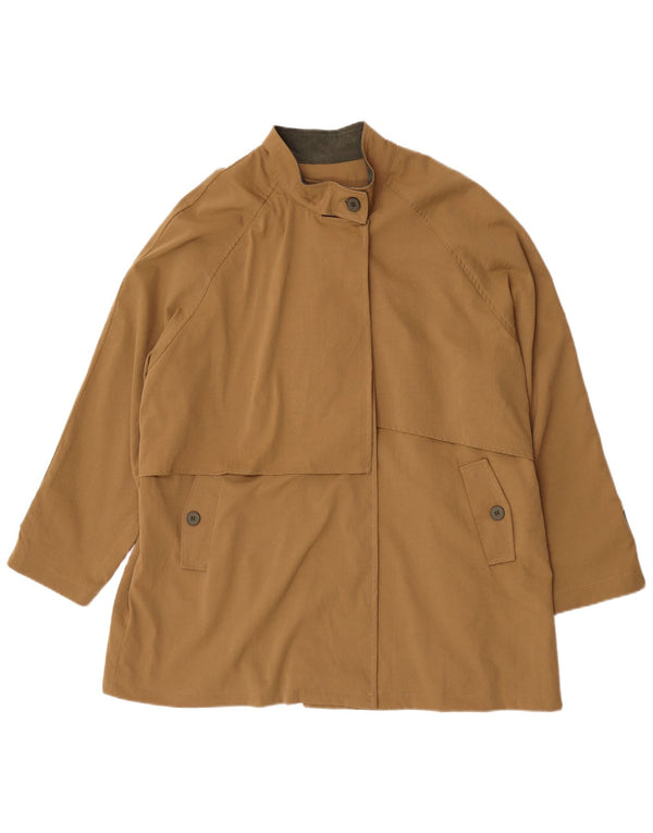 Vintage kvinders trenchcoat UK 24 4XL brun polyester