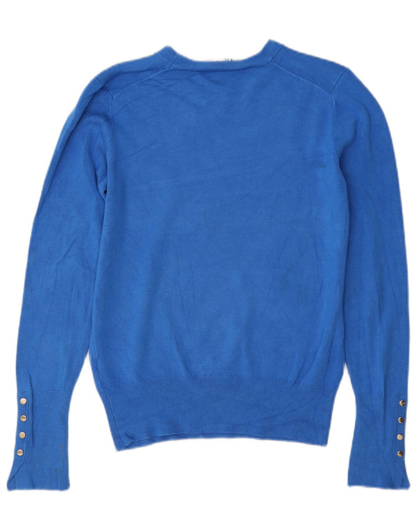 Zara Dame sweater med rund hals DK 12 Medium Blue Viscose