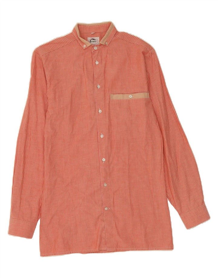 VINTAGE Mens Shirt Size 36 Small Red Pinstripe Vintage Vintage and Second-Hand Vintage from Messina Hembry 