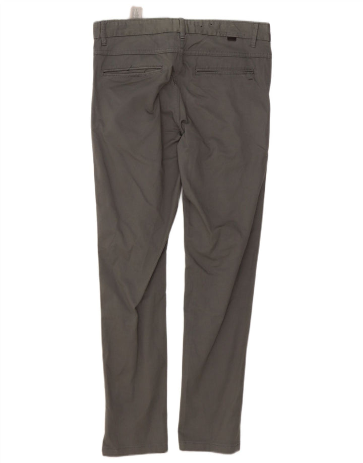 ZARA Herre Slim Chino Bukser EU 40 Medium W31 L30 Grå Bomuld