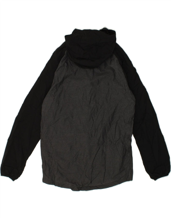 ADIDAS Mens Hooded Rain Jacket UK 36 Small Grey Colourblock Nylon Vintage Adidas and Second-Hand Adidas from Messina Hembry 