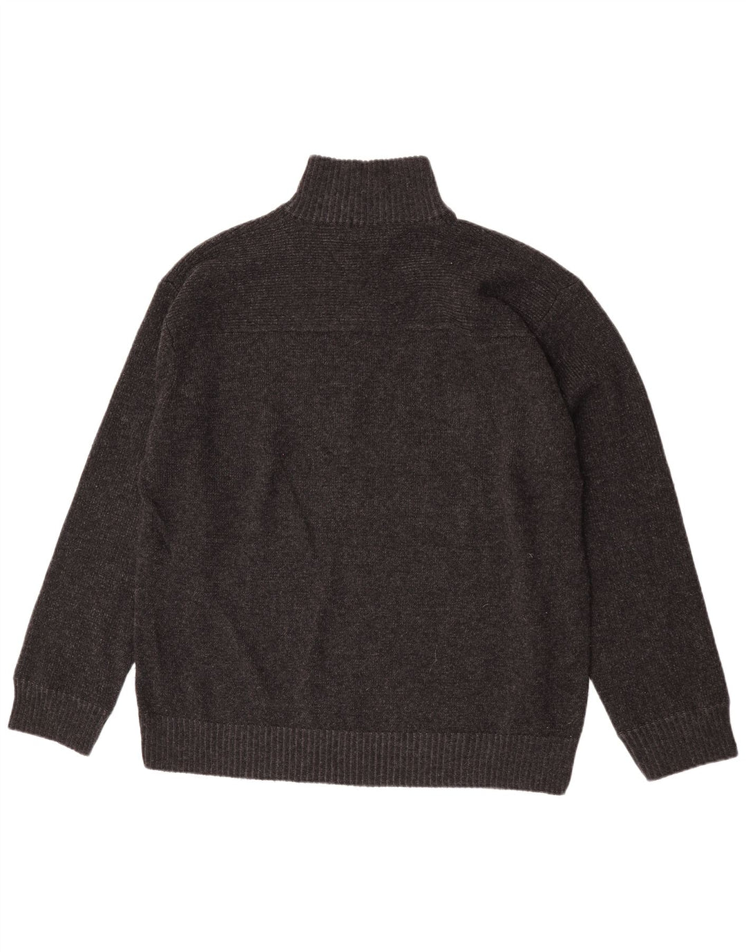 Marks & Spencer Herre sweater med lynlåshals XL Grå lammeuld