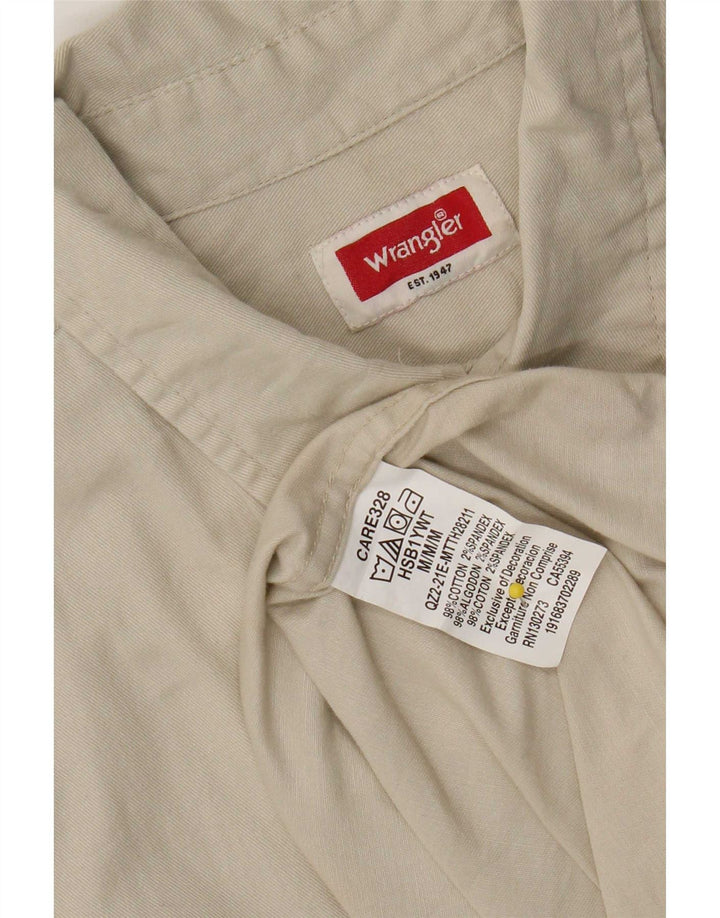 Wrangler herre ærmeløs skjorte medium beige bomuld