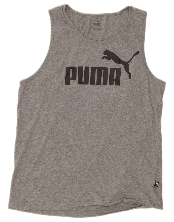 Puma Herre Grafisk Vest Top Stor Grå Bomuld