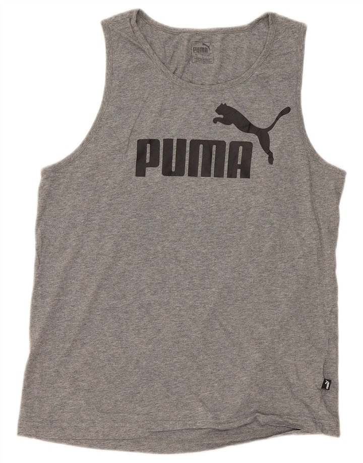Puma Herre Grafisk Vest Top Stor Grå Bomuld