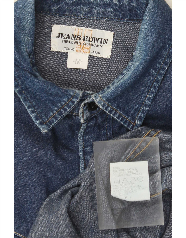 Edwin Herre denimskjorte Medium Navyblå Bomuld