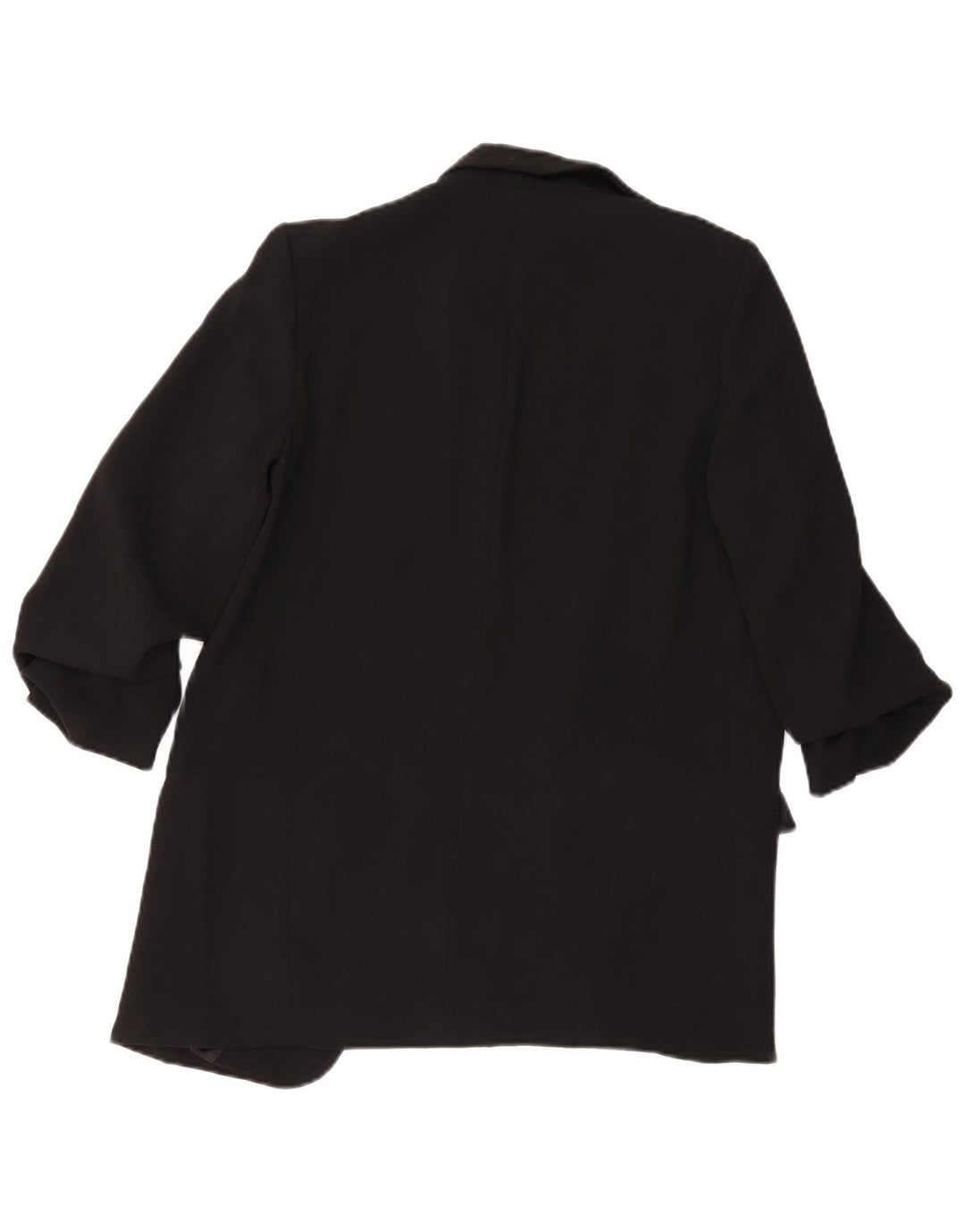 Zara Dame 3/4 ærmet åben blazerjakke UK 10 Lille sort polyester