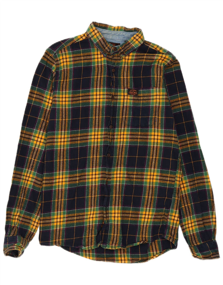Superdry Herre ternet flannelskjorte Medium flerfarvet plaid bomuld