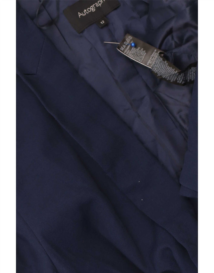 Marks & Spencer Dame Autograph Blazer Jacket UK 12 Medium Navy Blue