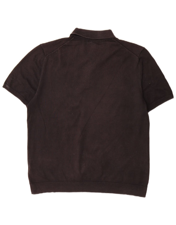 Marks & Spencer Herre Kortærmet Polo Neck Sweater Stor Sort