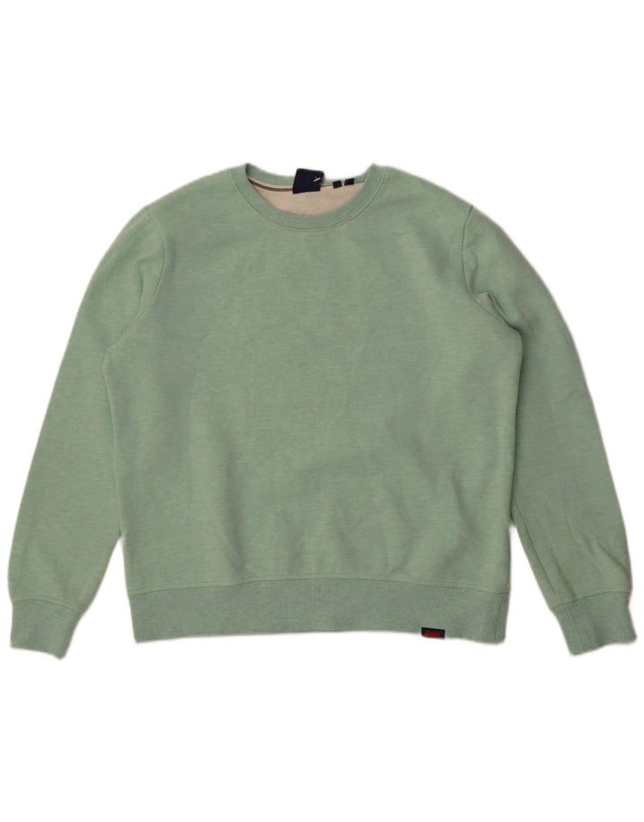 Superdry Womens Oversized Sweatshirt Jumper UK 12 Medium Green Bomuld