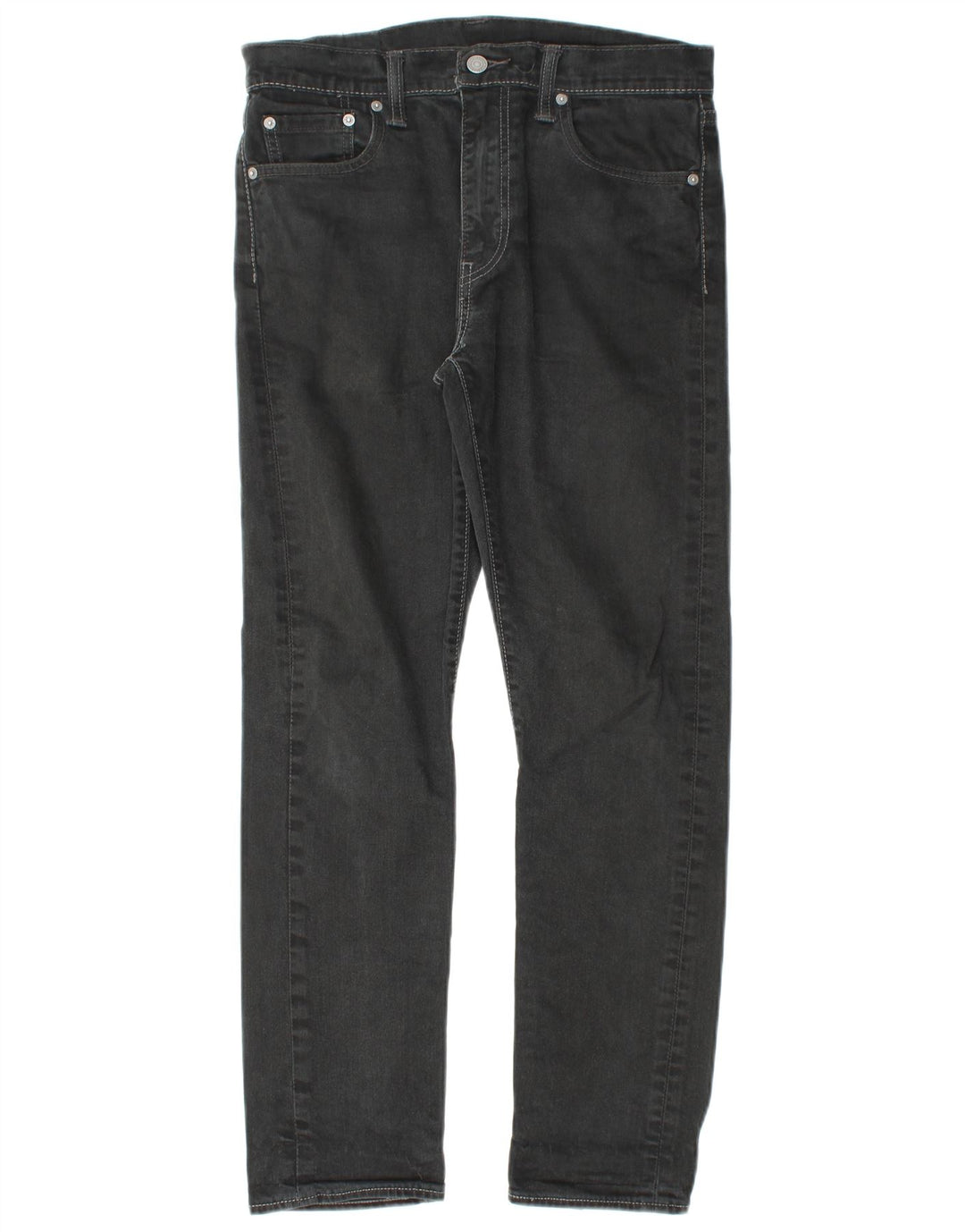 LEVI'S Herre 522 Straight Jeans W30 L28 Sort Bomuld