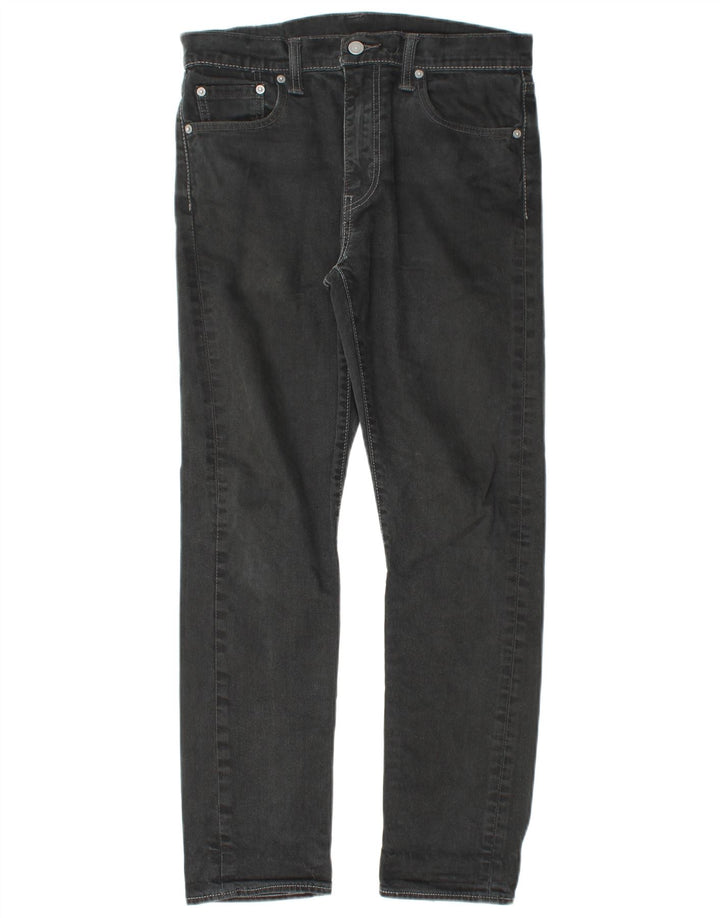 LEVI'S Herre 522 Straight Jeans W30 L28 Sort Bomuld