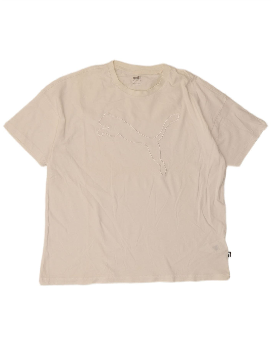 Puma Herre Grafisk T-Shirt Top Stor Hvid Bomuld