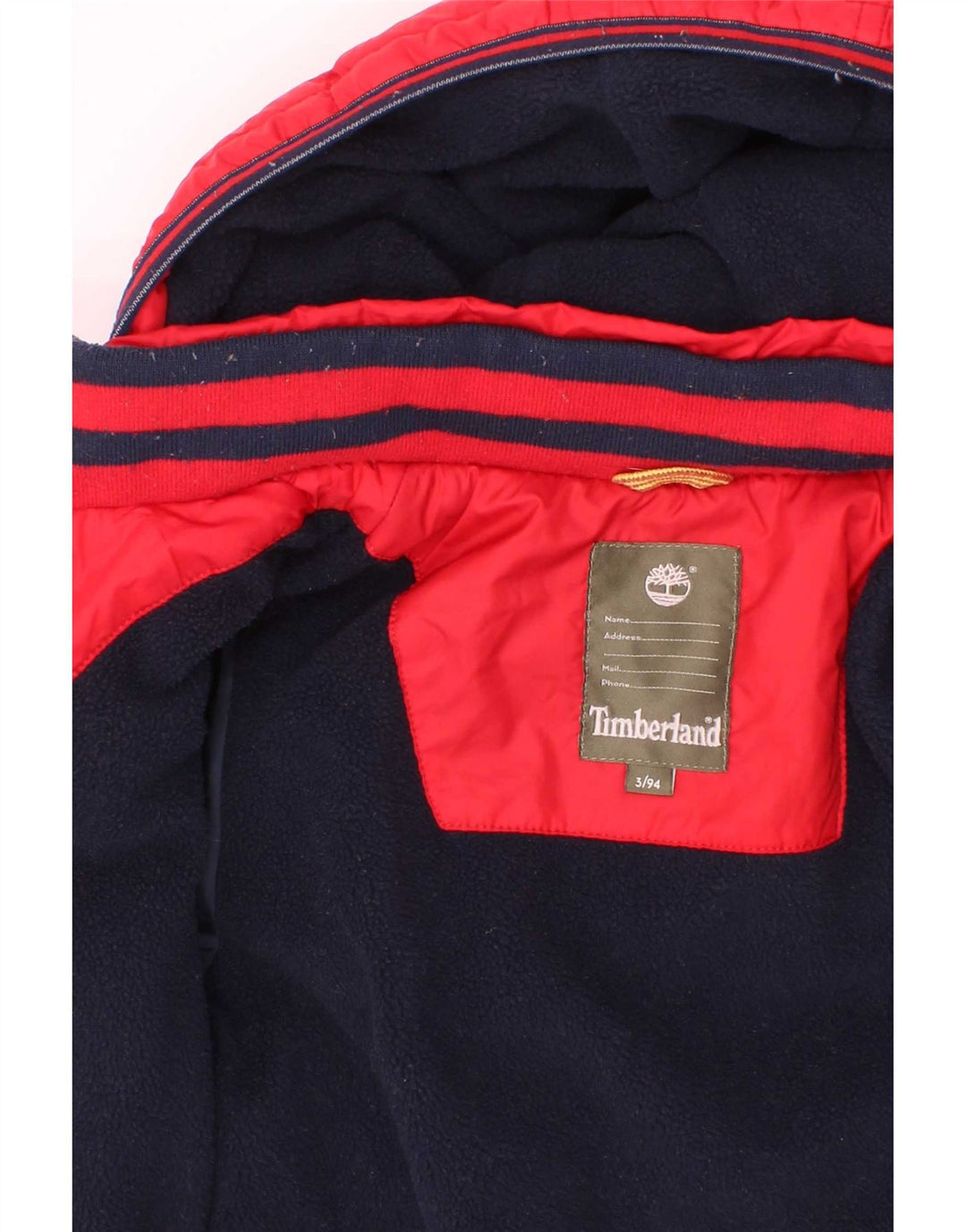 Timberland Boys Polstret Hættejakke 2-3 År Rød Polyester
