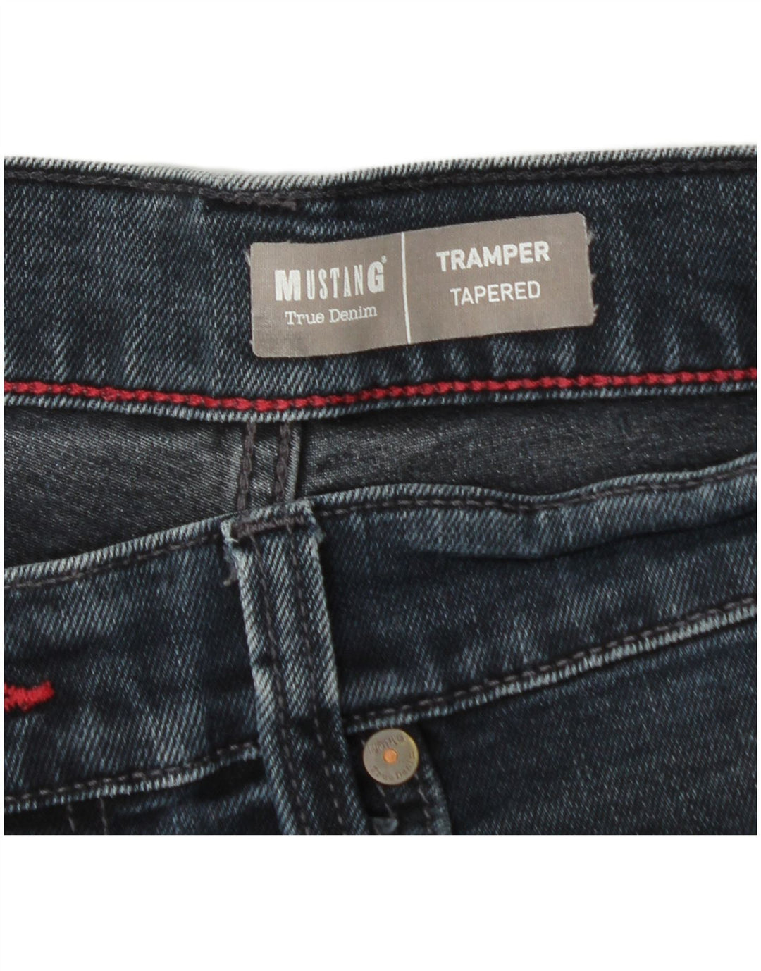 MUSTANG Dame Tramper Medium Rise Slim Fit Tapered Jeans W34 L32 Blå
