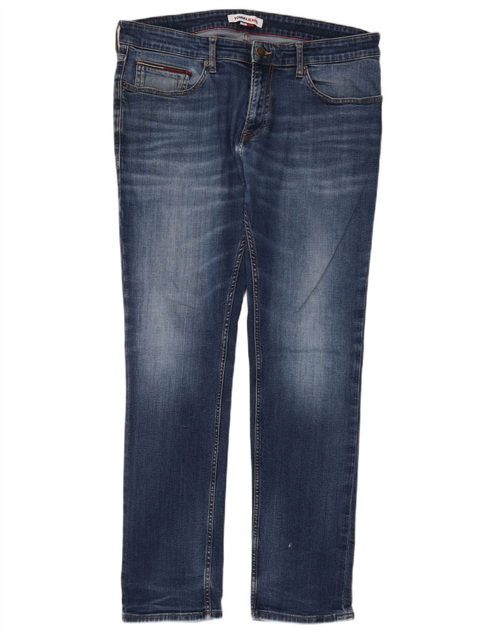Tommy Hilfiger Herre Slim Jeans W36 L32 Blå