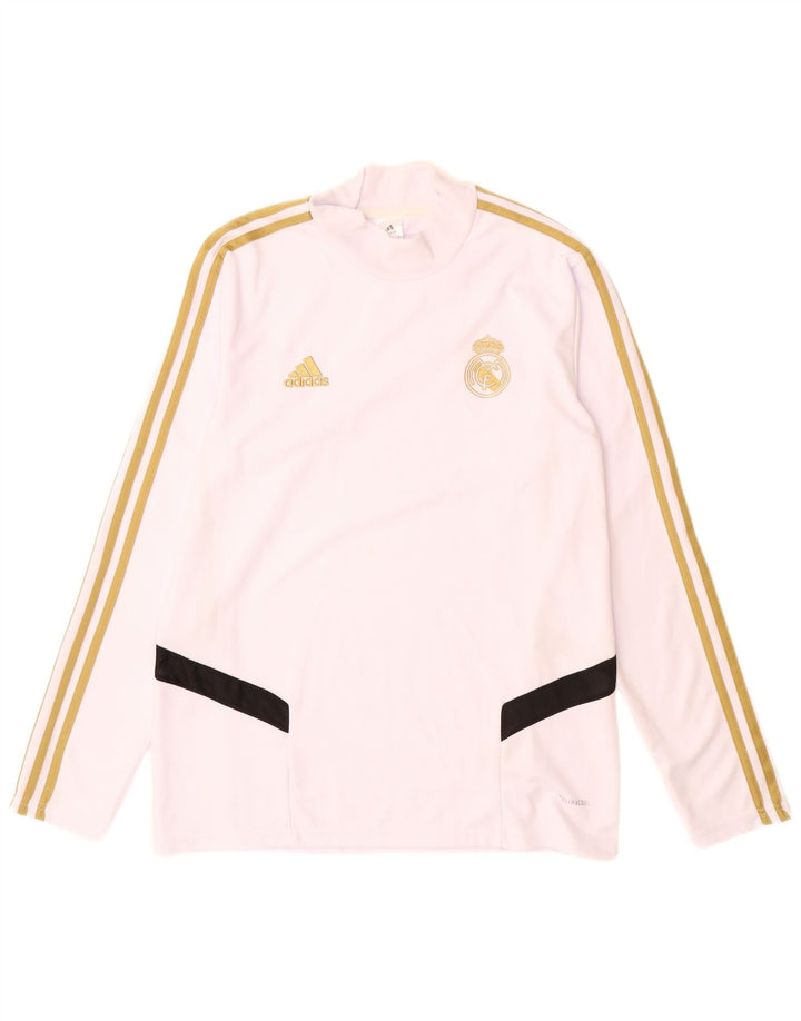 Adidas Herre Real Madrid Top Langærmet XL Hvid Polyester