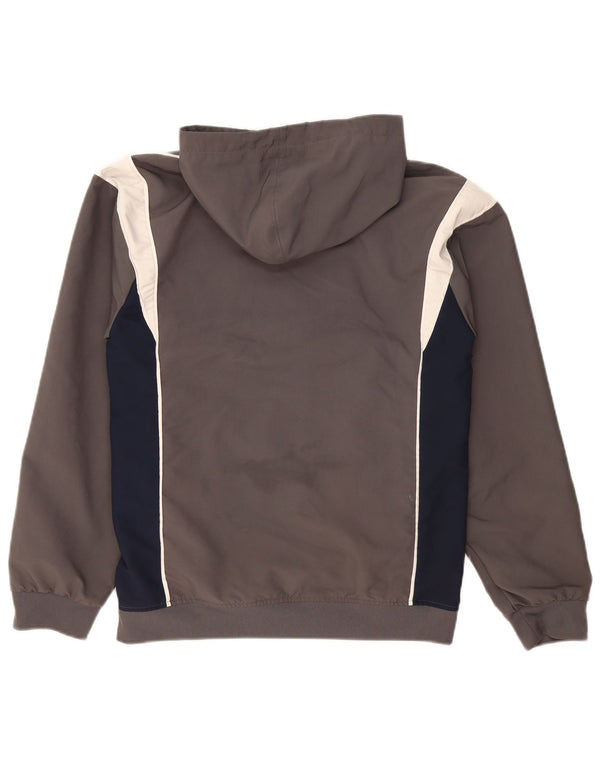 Adidas Herre Hætte Anorak Jacket UK 36 Small Grey Colourblock Polyester