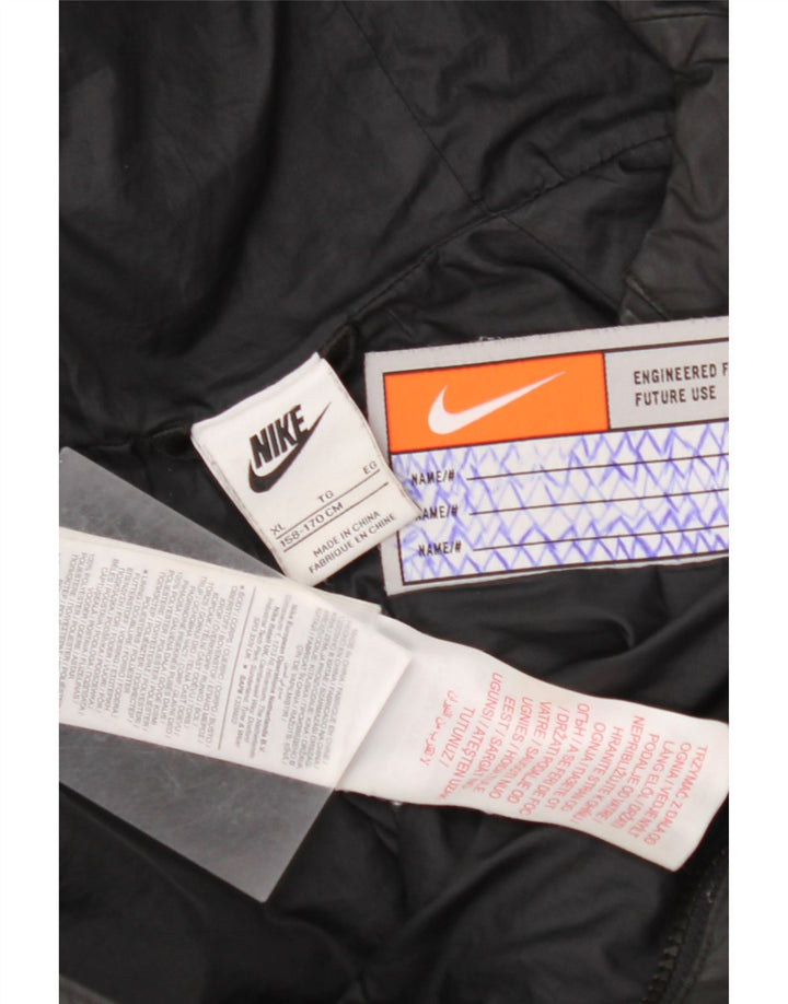 NIKE Polstret hættejakke til drenge 13-14 år XL Sort polyester
