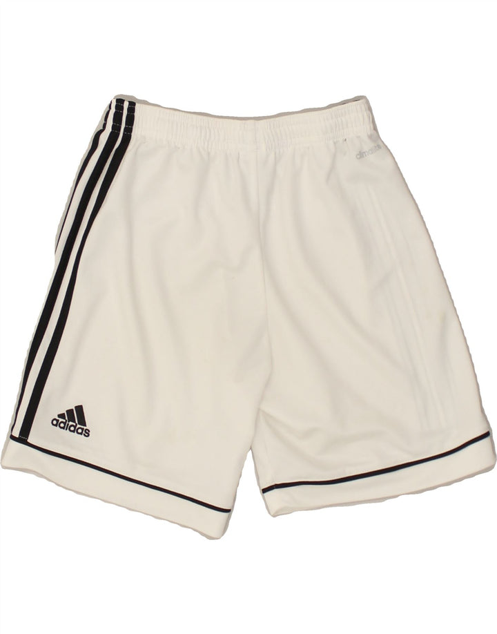ADIDAS Boys Sport Shorts 11-12 Years White Polyester | Vintage Adidas | Thrift | Second-Hand Adidas | Used Clothing | Messina Hembry 