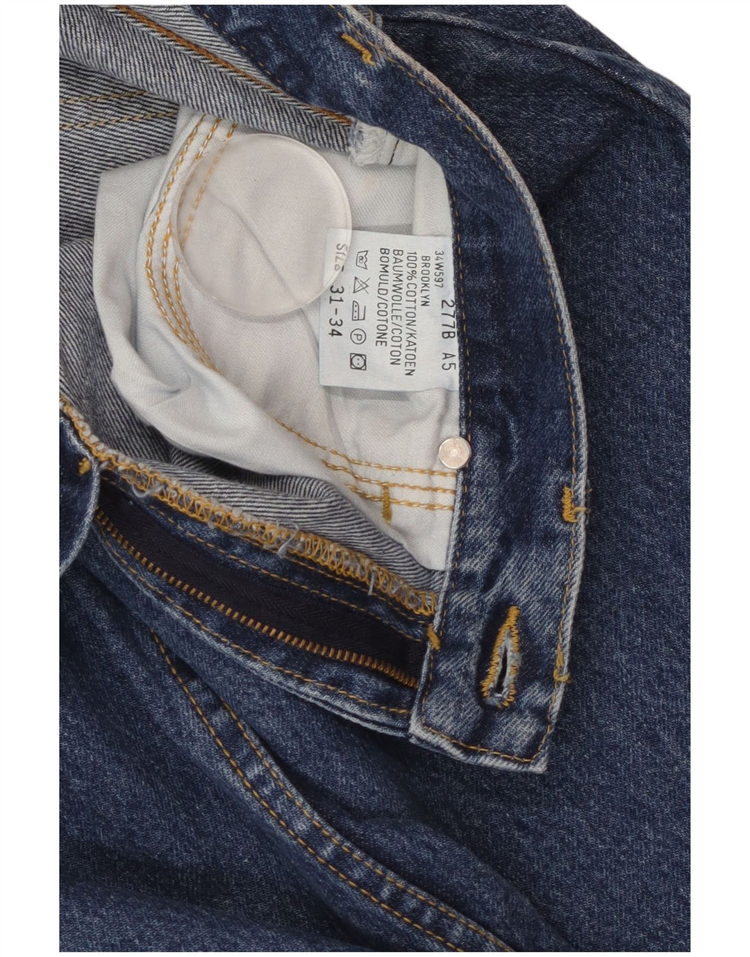 LEE Herre Brooklyn Straight Jeans W31 L34 Blå Bomuld