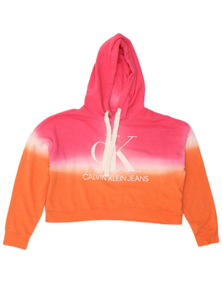 CALVIN KLEIN Dame Oversized hættetrøje Jumper UK 14 Medium Flerfarvet