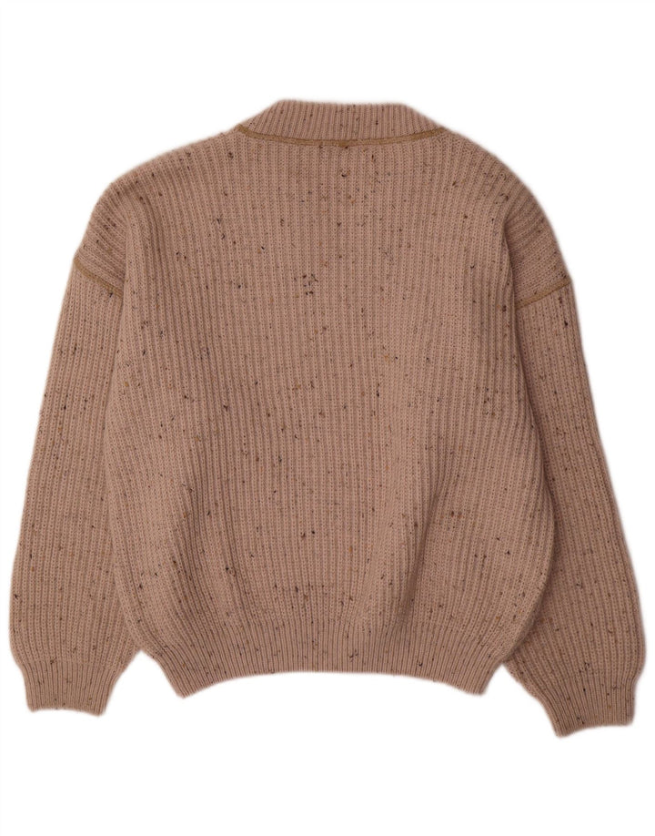 EXIGO Herre V-hals sweater Medium Beige Flecked Wool