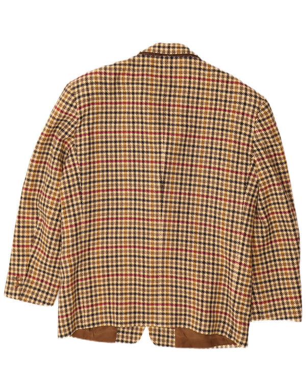 BYBLOS Herre 2-knaps blazerjakke IT 52 XL Beige Houndstooth Uld