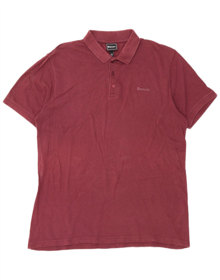 Bænk herre poloshirt XL Bourgogne bomuld