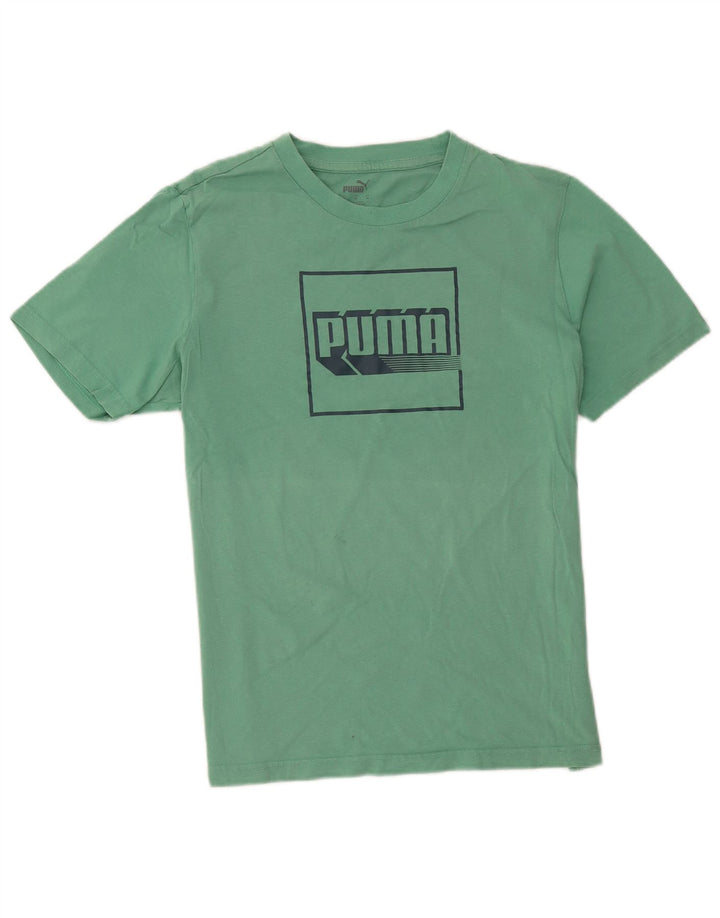 Puma Herre grafisk T-shirt Top Medium turkis bomuld