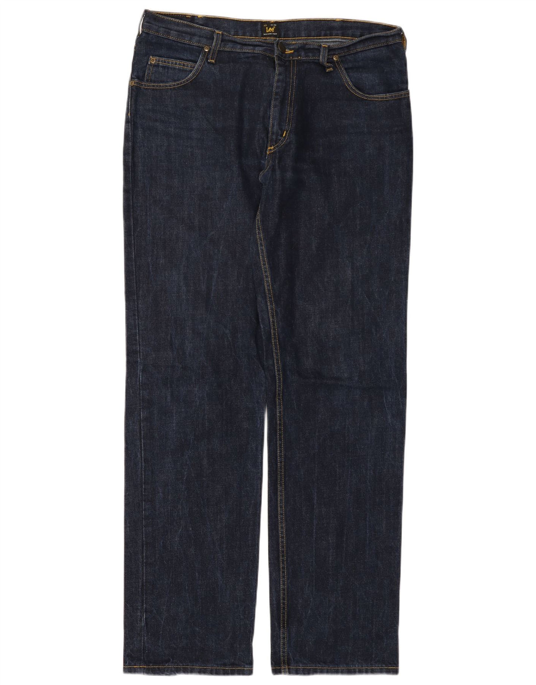 LEE Mens Brooklyn Comfort Straight Jeans W36 L34 Marineblå Bomuld
